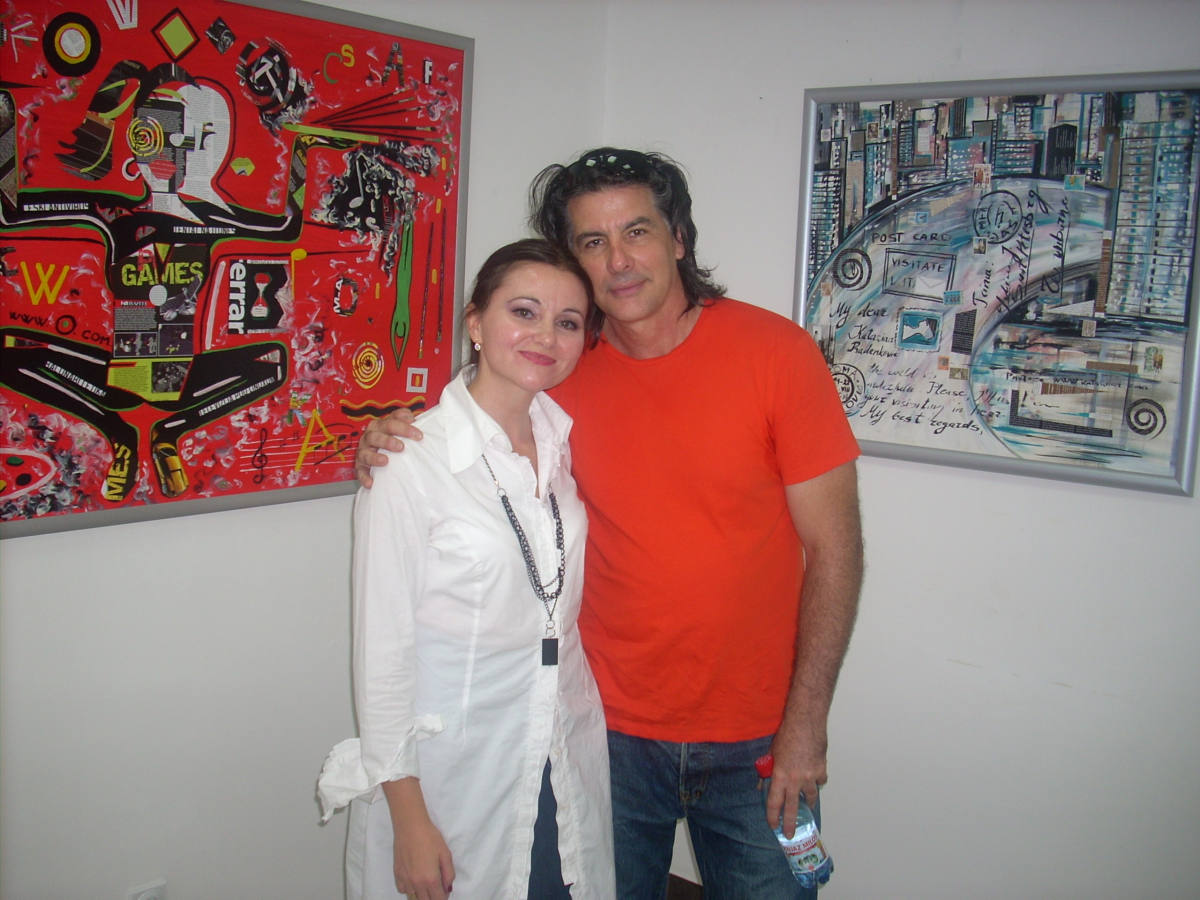 Glumac Dejvid Tornton obišao izložbu u Evropskoj kući, avgust 2009.